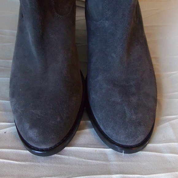 Kanna Gray Suede Studded Ankle Boots sz 36 - Picture 6 of 13